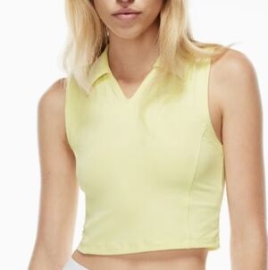 Aritzia Tnaction Outlast Tank Top Soft Green Medium Crop Activewear Gym #4